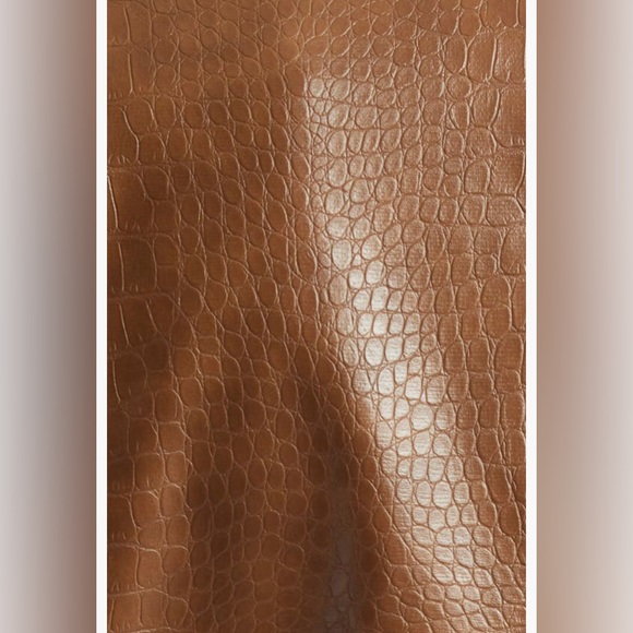 NWT $698 Veronica Beard Lawrence Croc Embossed Faux Leather Dickey Jacket - Picture 10 of 15